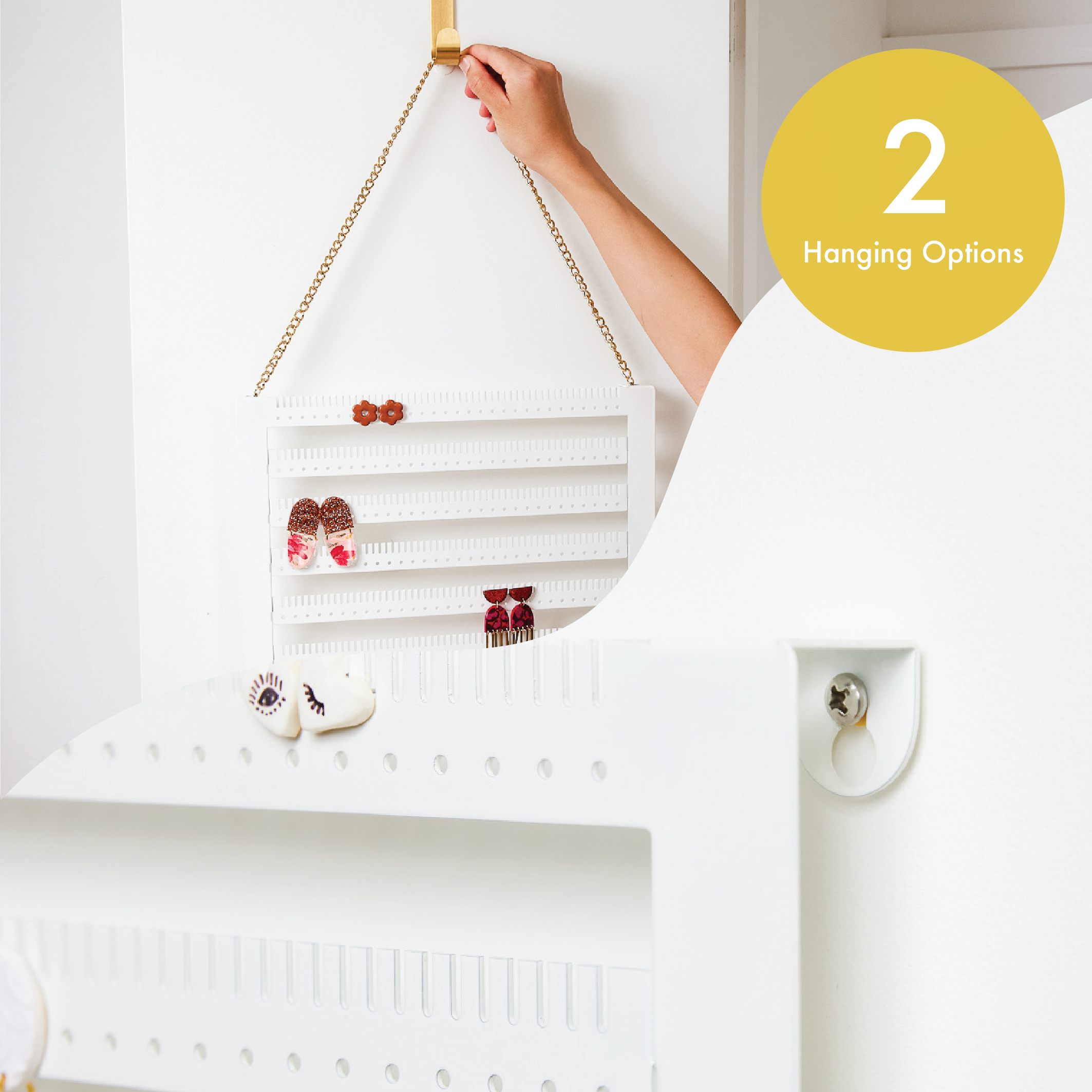 Hanging Adjustable Earring Holder - Luxe