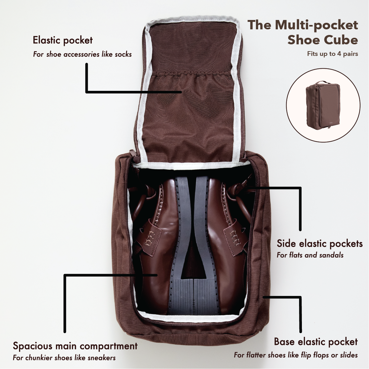 Multi-Pocket Shoe Cube