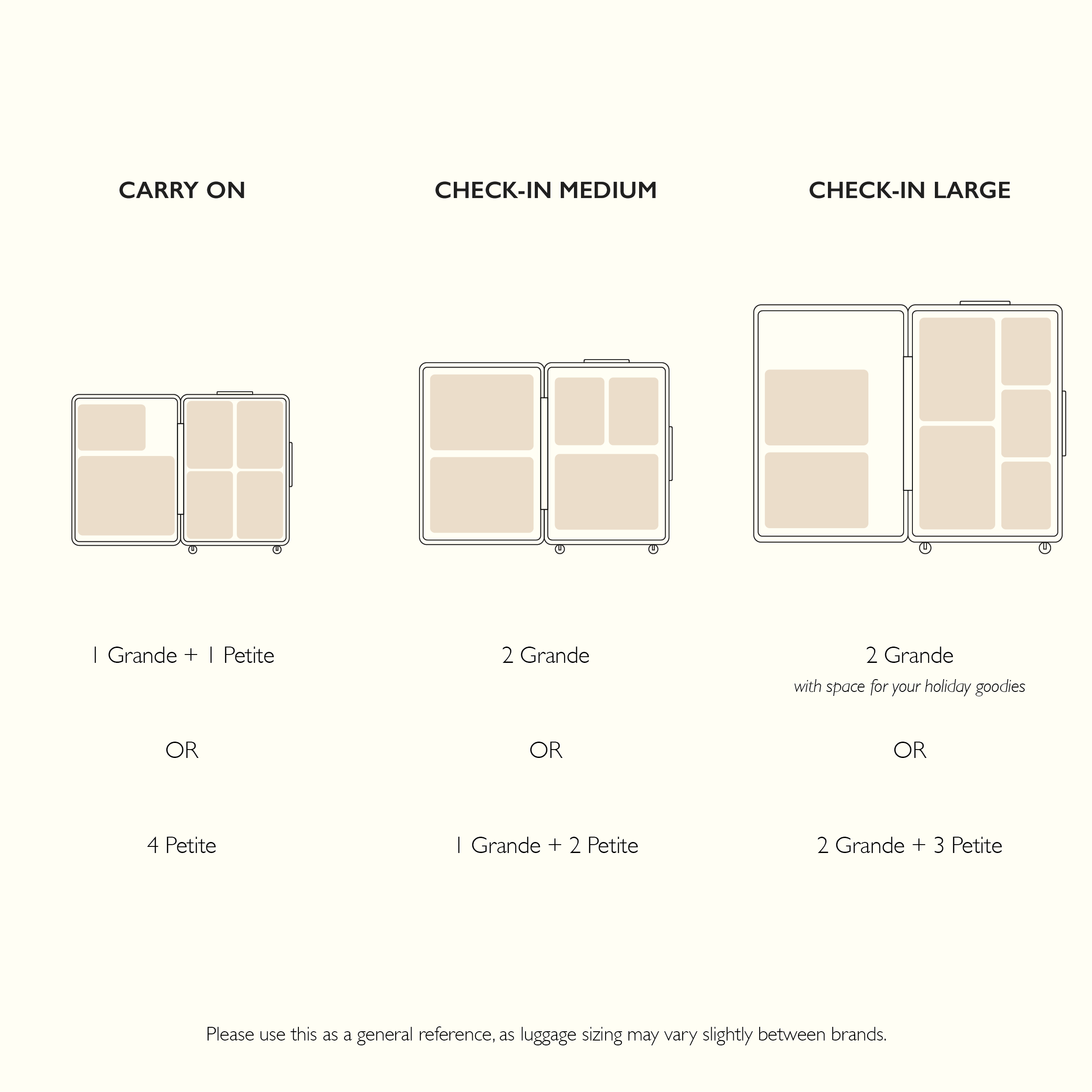 Compression Packing Cube - Liquorice 4 Pack