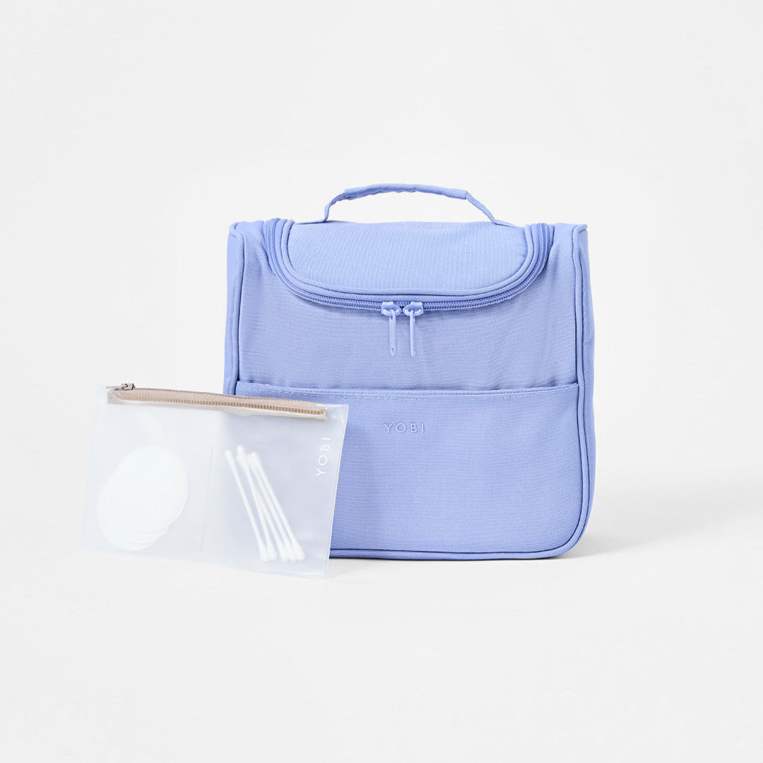 Toiletry and makeup bag with free compartment pouch