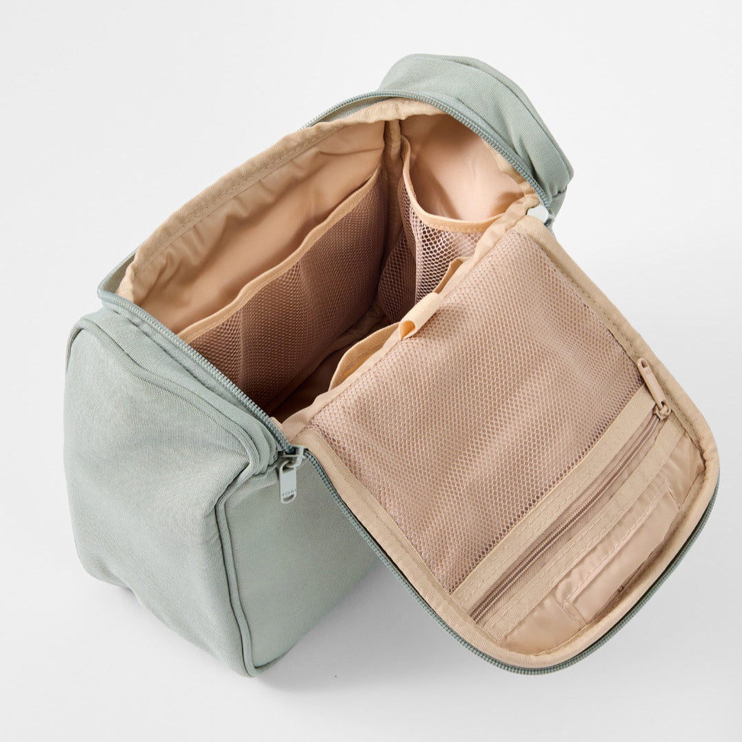 Empty Toiletry Bag clearly showing internal pockets