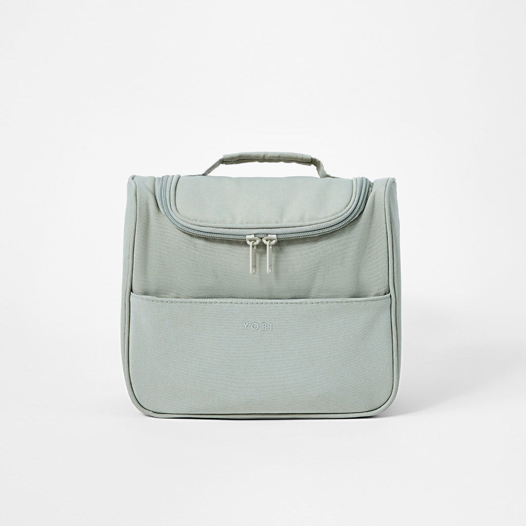 Water-resistant and machine washable travel makeup bag